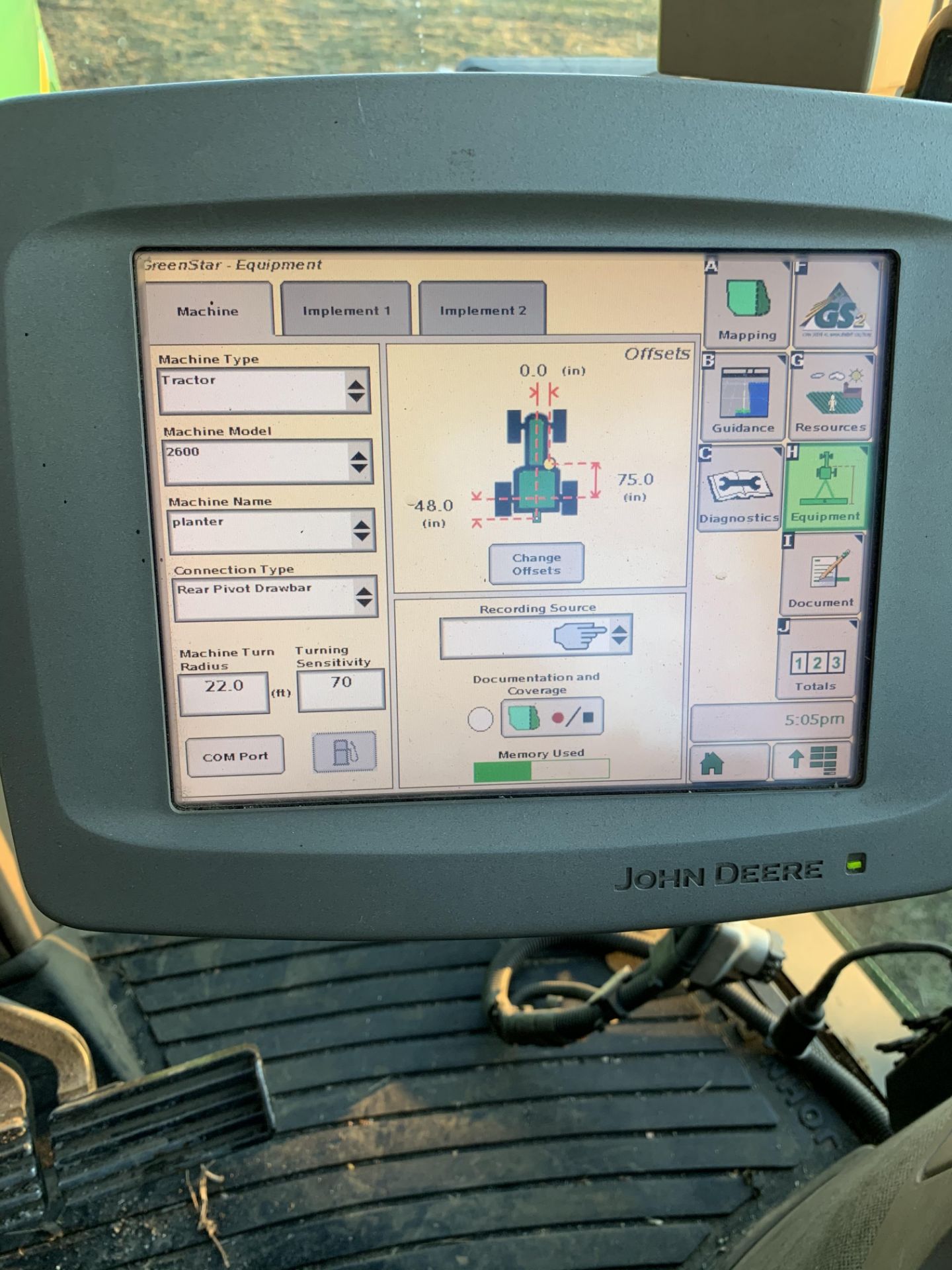 John Deere 2600 Monitor Console, Serial #PCGU26H211463. Auto Tract Activation - Image 5 of 6