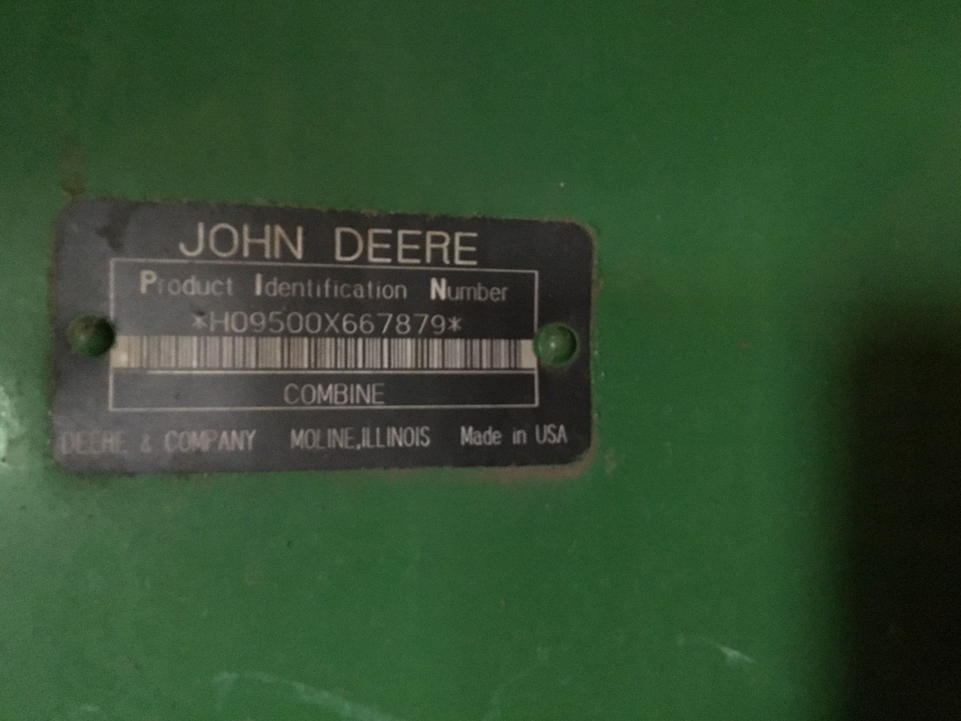1996 John Deere 9500 Combine, Mauer Bin Extension, Vittetoe Schaff Spreader, Throat Dust Fan, - Image 5 of 25