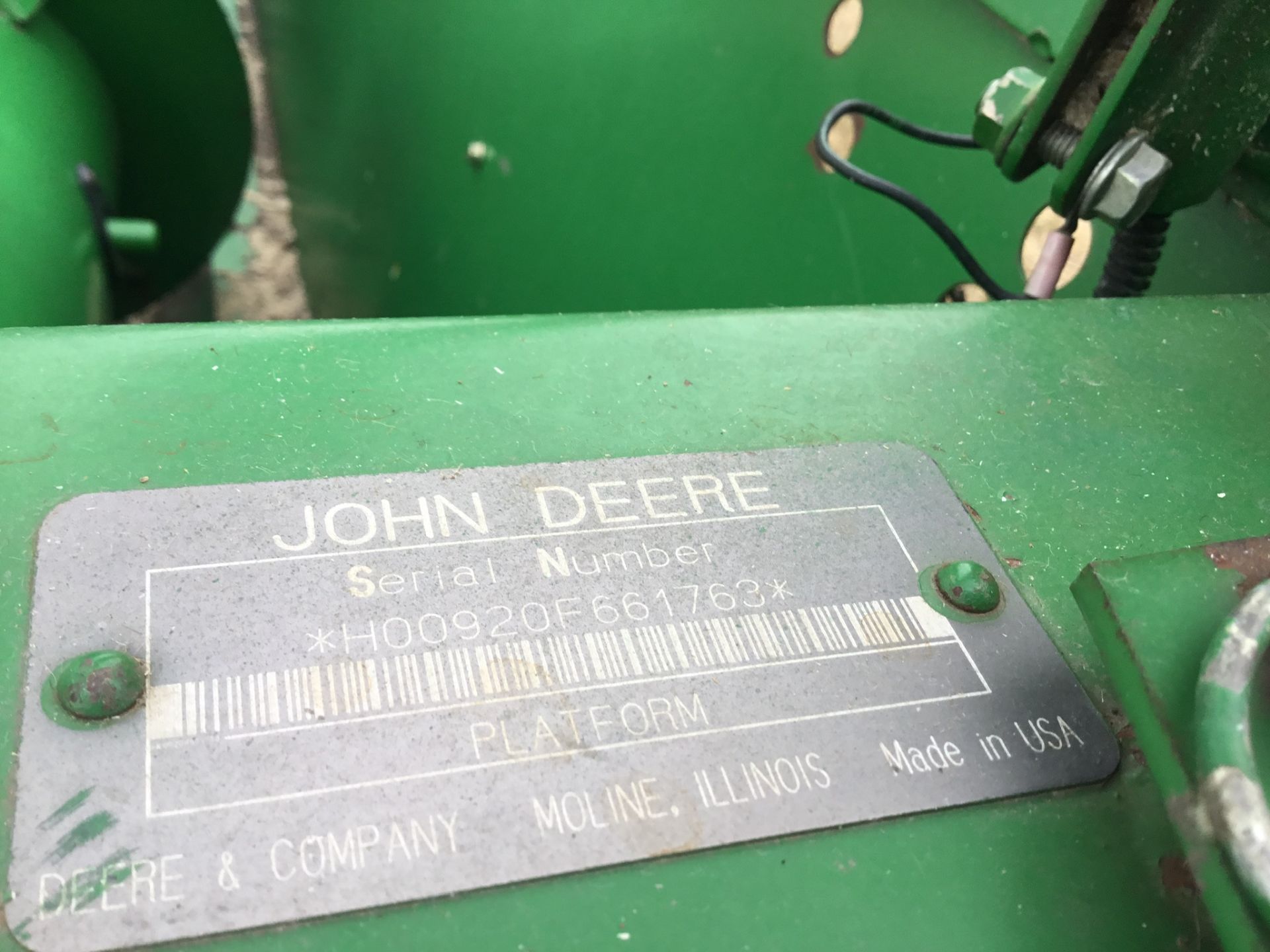 John Deere 920 Bean Platform, Full Poly, Full Finger Auger, Serial #HOO920F661763 - Image 3 of 11