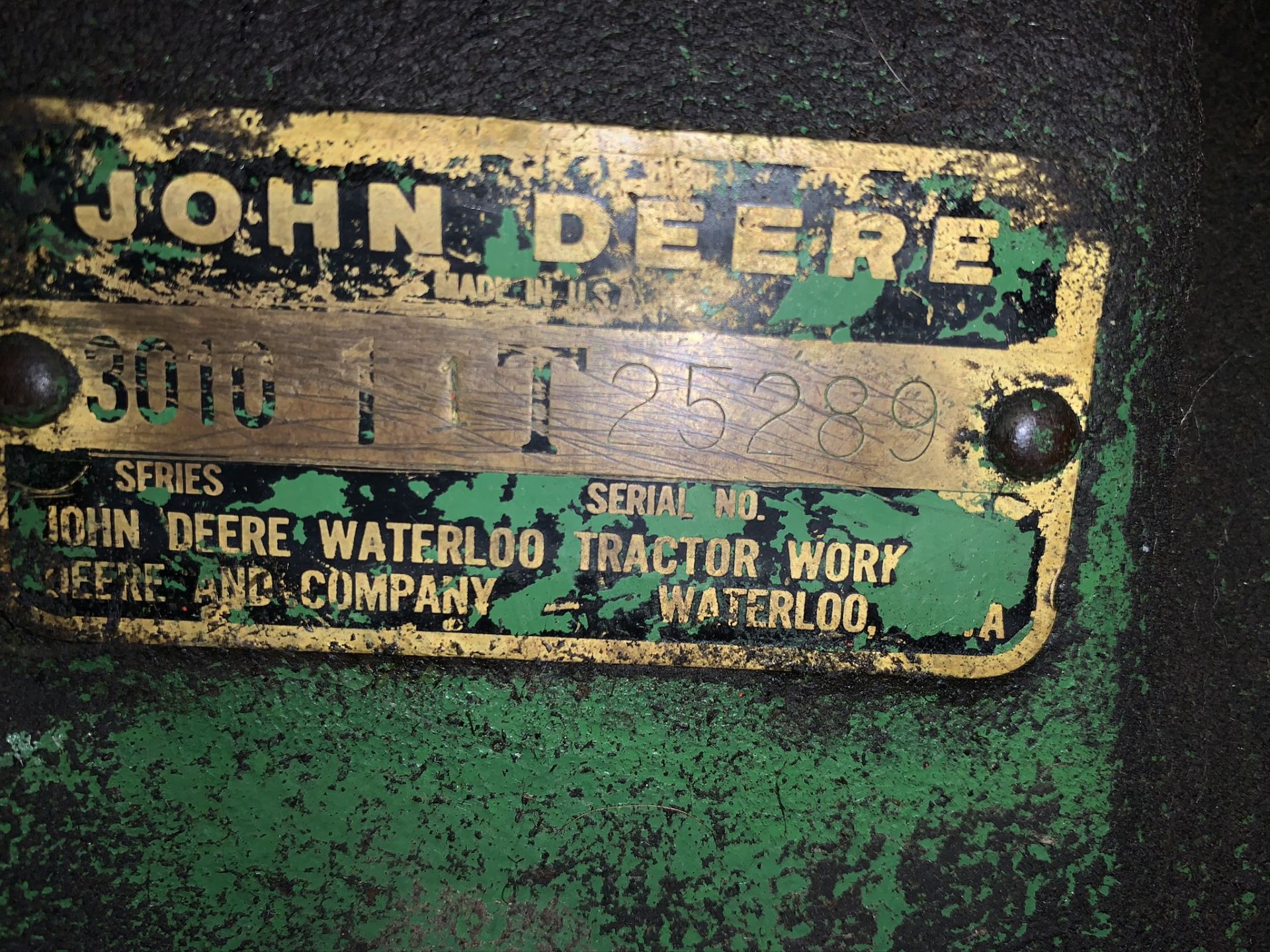 1962 JD 3010 GAS, Synchro Range Transmission, Single Hydraulic Remote - Image 2 of 4