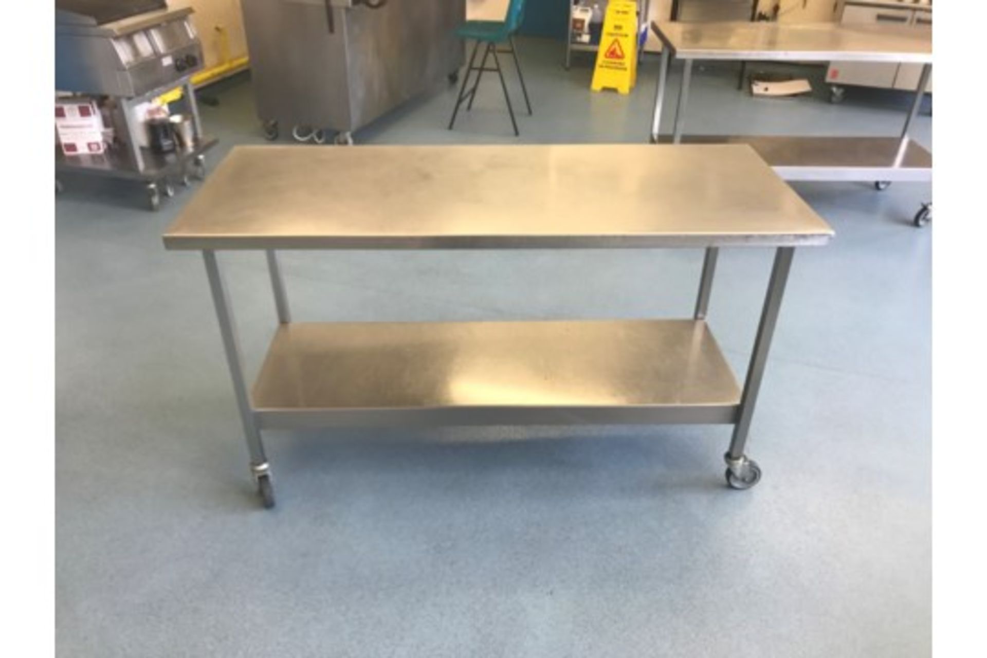 Stainless Steel Prep Table On Casters