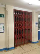 Steel concertina safety gate, 1500 x 2500mm