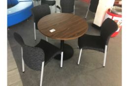 Cafe Table With 3 Padded Chairs