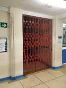 Steel concertina safety gate, 1500 x 2500mm