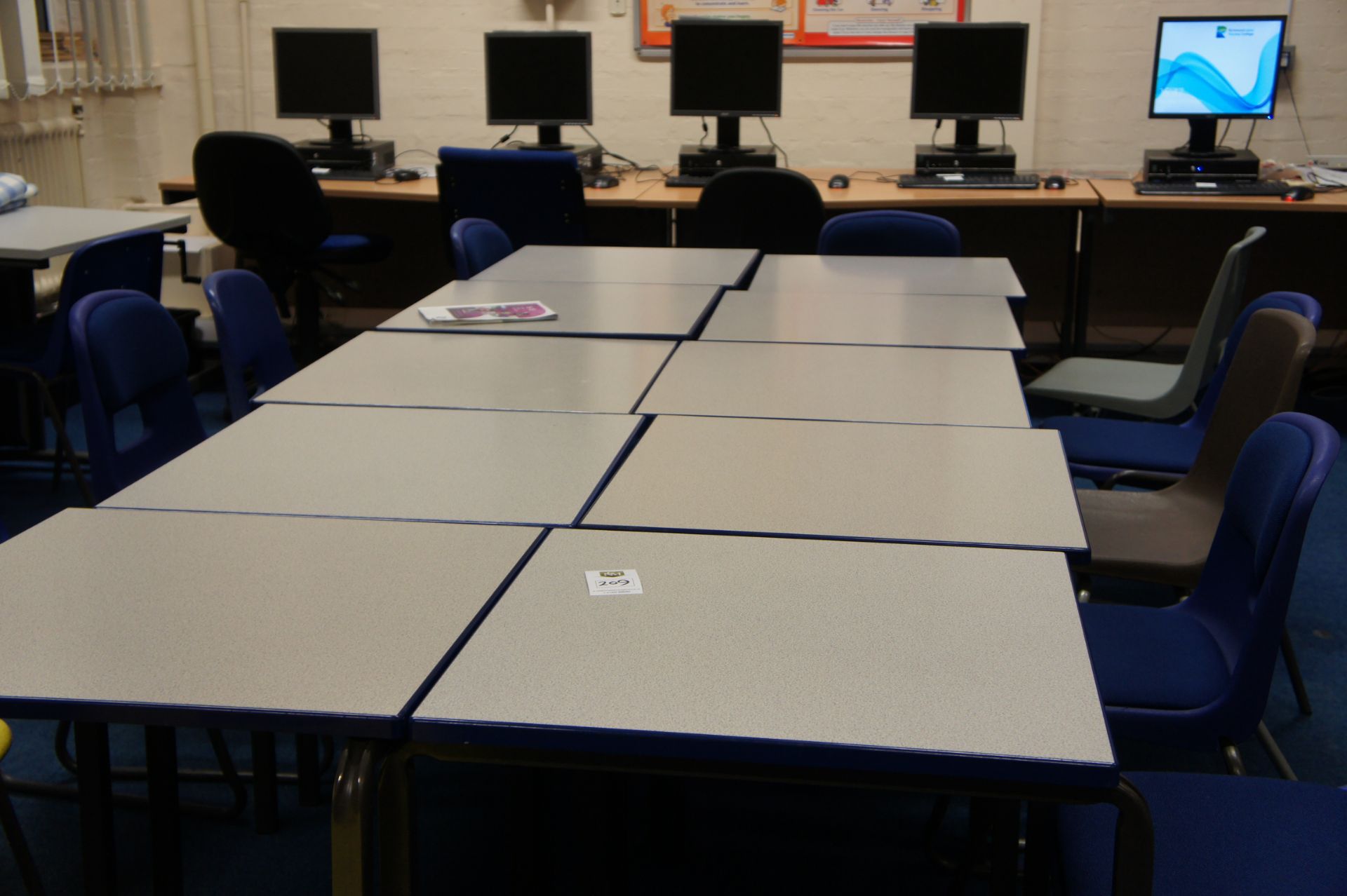 11 x exam tables (600 x 600mm), 13 x chairs