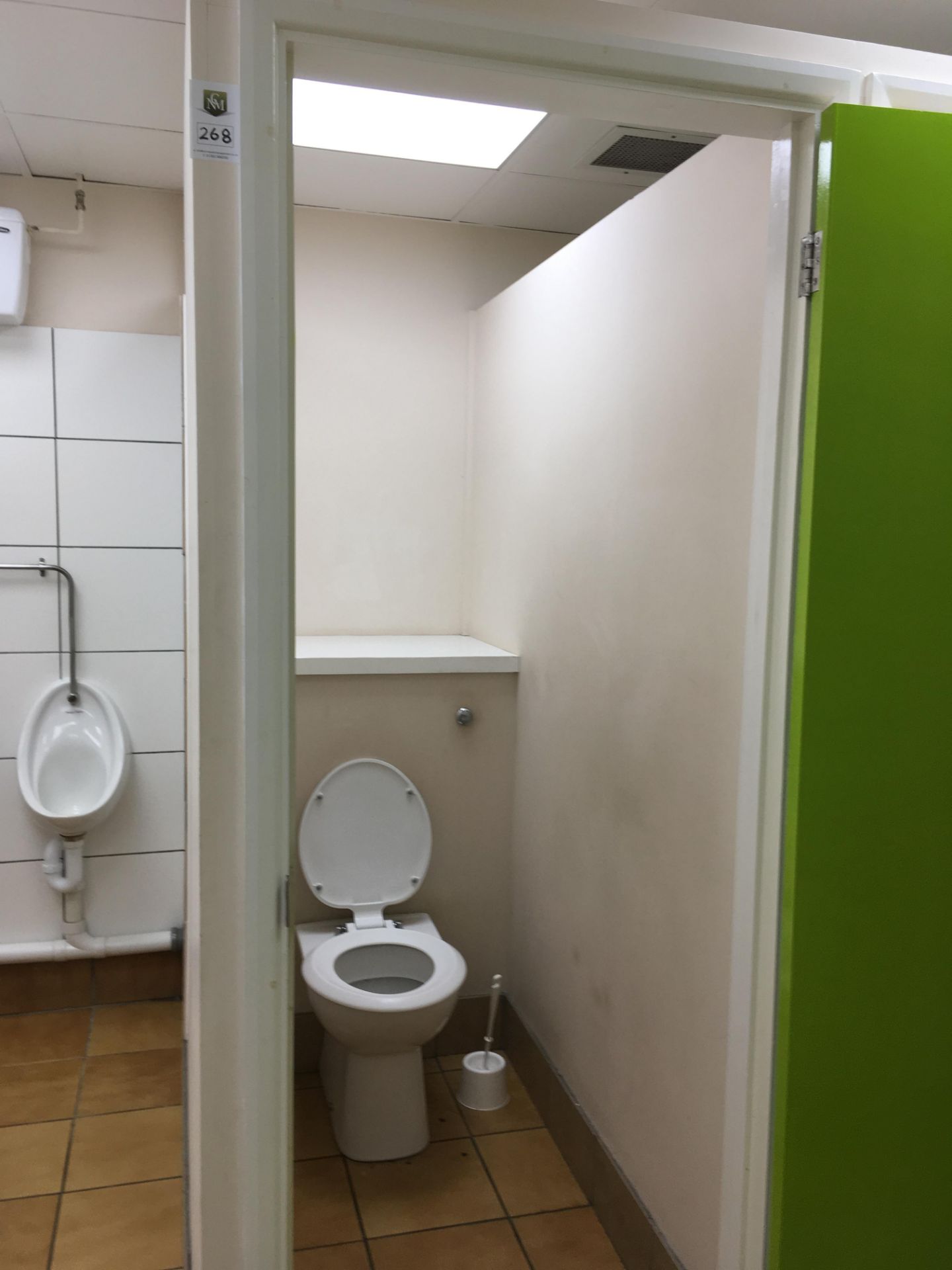 Contents of the gents toilet, 2 x urinals, 2 x cubicles, 2 x sinks, hand drier, mirror, as lotted - Image 2 of 2