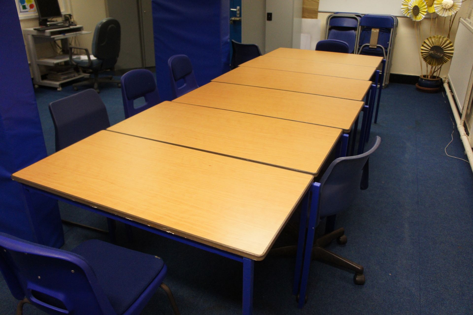 Contents of room comprising, 2 x filing cabinets, side table, 8 x folding chairs, 5 x chairs, 2 x ga - Image 2 of 5