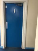 Single solid door to ladies toilet