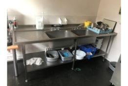 Stainless Steel Catering Double Sinks