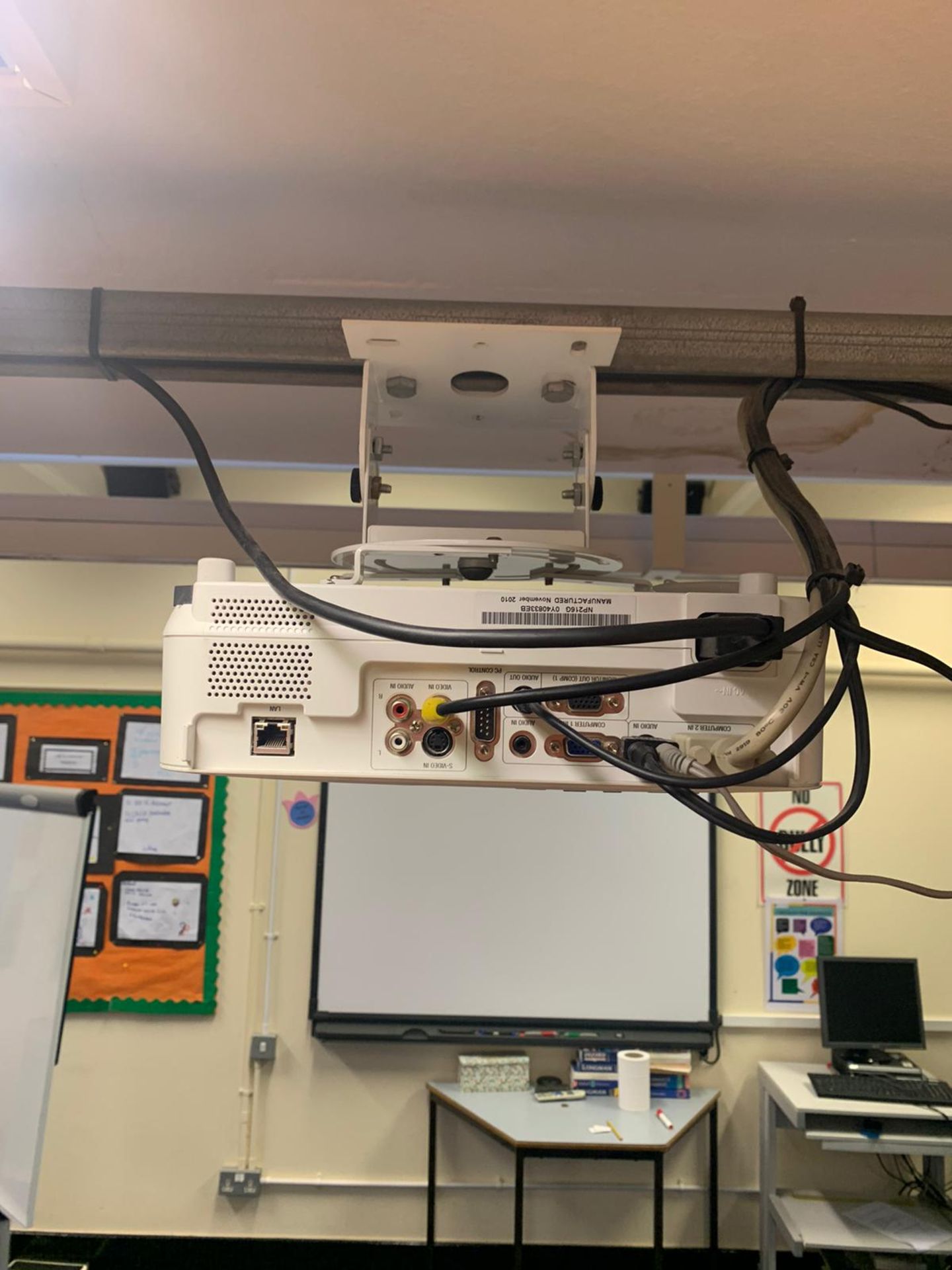 Smart Board, Speakers, Projector - Image 5 of 7