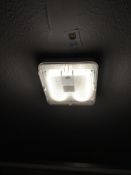 Ceiling lights, 1 x rectangular, 3 x square