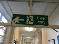 Fire Exit signs to second floor, 3 approx.