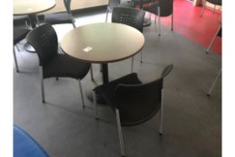 Cafe Table With 3 Padded Chairs