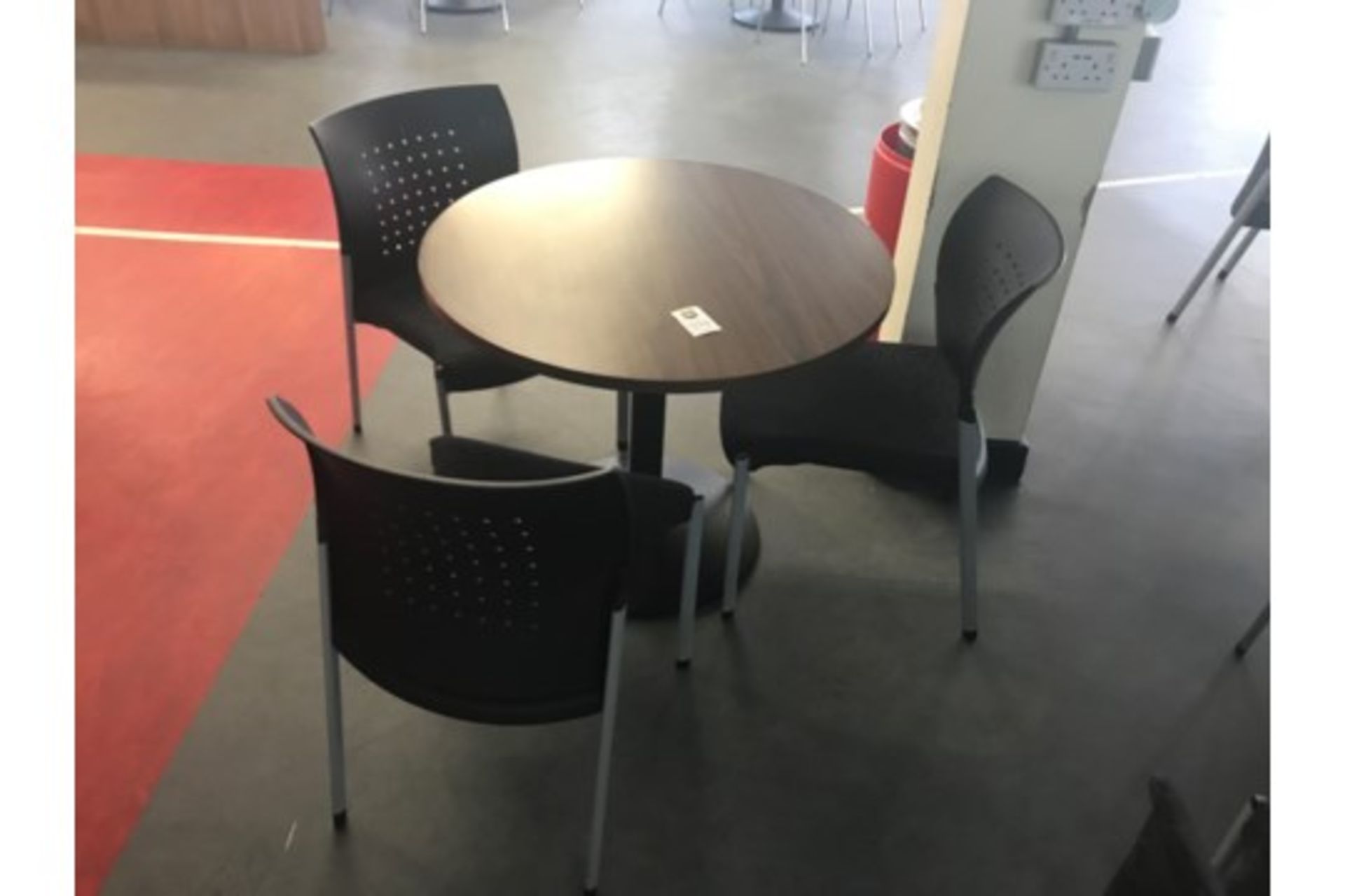 Cafe Table With 3 Padded Chairs