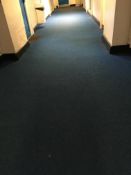 Carpet tiles to first floor, 500 x 500mm, blue shades, 400m2 approx.