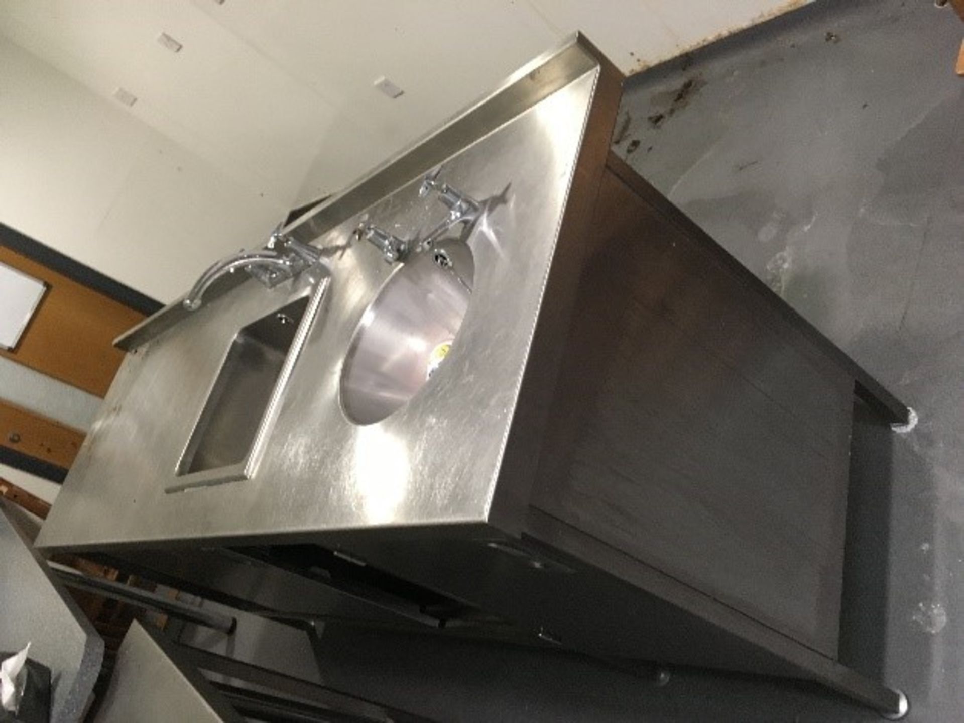 Stainless steel sink unit with cupboards - Image 3 of 3