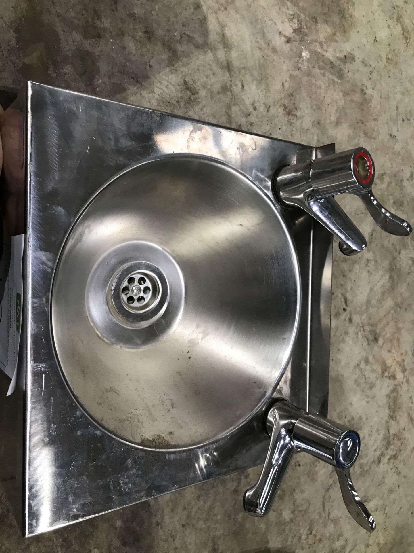 Small stainless steel wash-basin sink