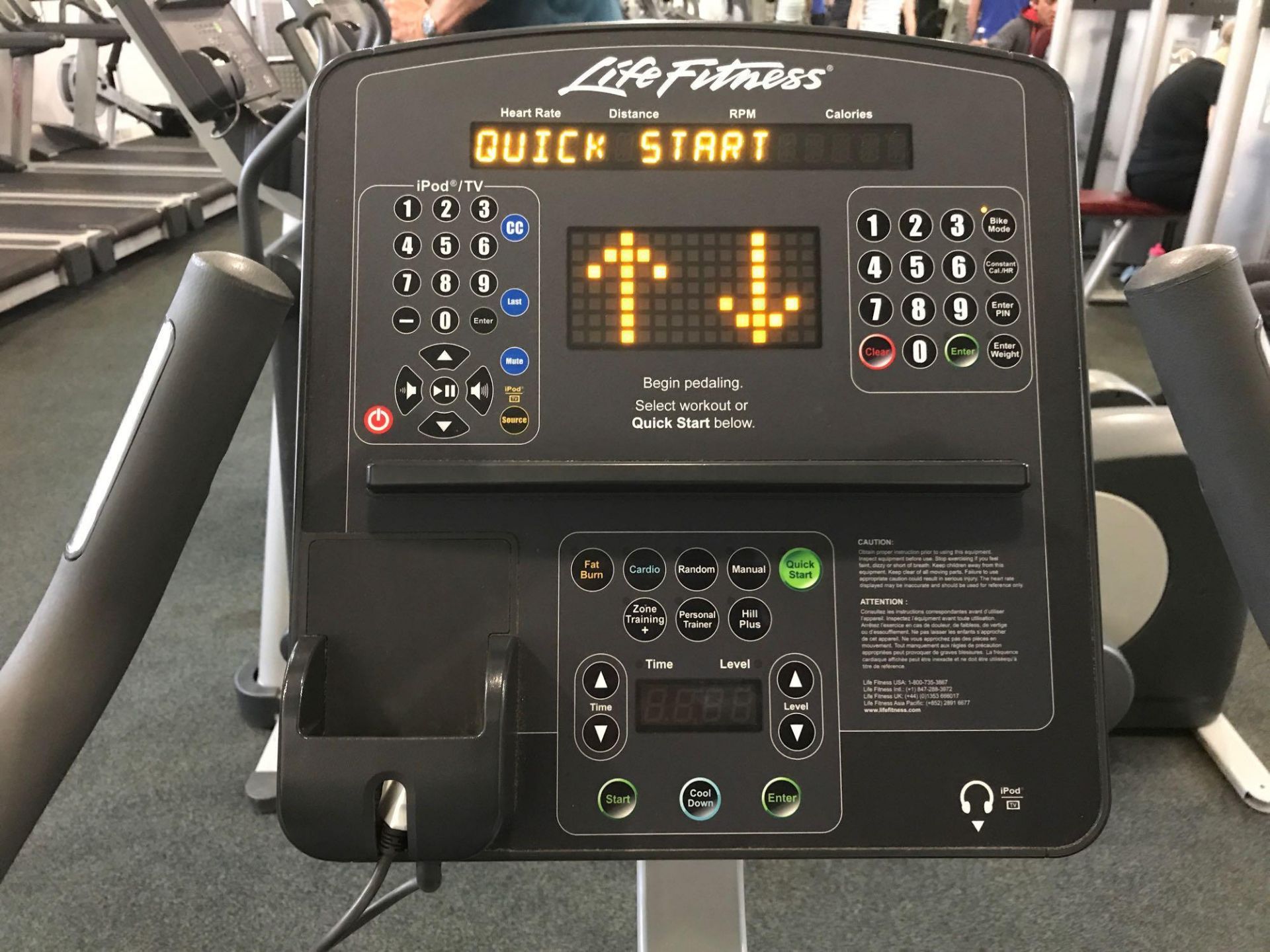 x1 Life fitness Upright exercise bike - Image 2 of 3