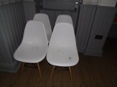 set of 4 plastic chairs