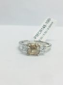 Platinum Diamond Trilogy Ring 1.50Ct Diamond Total,