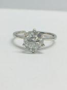 1.80Ct Diamond Solitaire Ring Set In Platinum Setting.