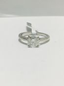 1Ct Brilliant Cut Diamond Solitaire Ring,Set In Platinum