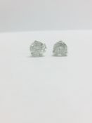 2.08Ct Brilliant Cut Diamond Earrings ,