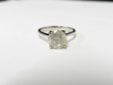 1.30Ct Diamond Solitaire Ring Set In 18Ct White Gold.