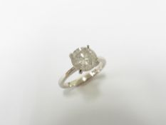 1.50Ct Diamond Solitaire Ring Set In 18Ct White Gold.