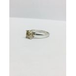 1.00Ct Diamond Solitaire Ring Set In Platinum.