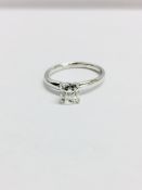 1Ct Cushion Cut Diamond Solitaire  Style Ring,