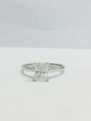 Platinum Diamond Square Dress Ring 1.20Ct Total Diamond Weight,