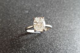 1Ct Cushion Cut Diamond Solitaire Ring Set In Platinum,