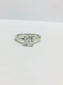 1.05Ct Diamond Solitaire Ring With A Brilliant Cut Diamond.