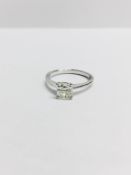 1.11Ct Square Radiant Cut Diamond Solitaire Ring,