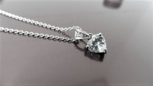 0.93Ct Diamond Pendant Set In 18Ct White Gold.