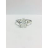 1Ct Oval Cut Diamond Solitaire Ring,