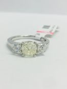 Platinum Diamond Trilogy Ring 1.50Ct Diamond Total,