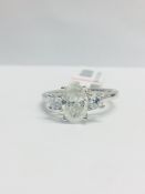 Platinum Diamond Trilogy Ring 1.50Ct Diamond Total,