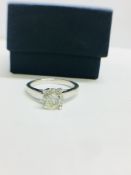 1.23Ct Diamond Solitaire Ring With A Brilliant Cut Diamond.