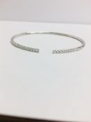 18Ct Whitegold Diamond Set Bangle,