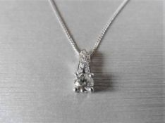 0.50Ct Diamond Set Pendant With A Brilliant Cut Diamond, I Colour, I1 Clarity.