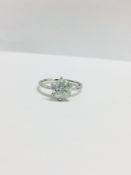 1.73Ct Diamond Solitaire Ring Set In Platinum.