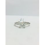 1.05Ct Brilliant Cut Diamond Set In Platinum Setting,