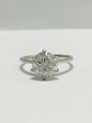 2.17Ct Natural Brilliant Cut Diamond Ring Set In Platinum