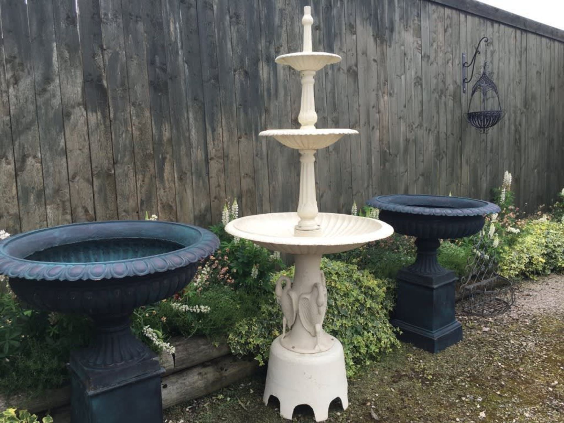 CRATED MASSIVE CAST IRON 3 TIER FOUNTAIN