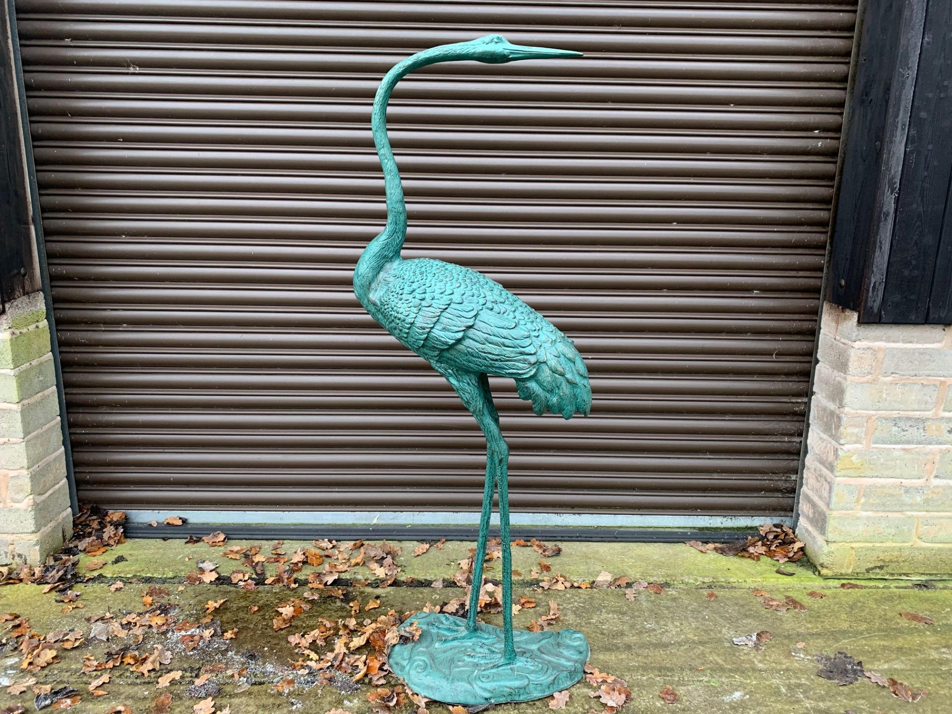 MASSIVE CAST METAL 5FT TALL STORK