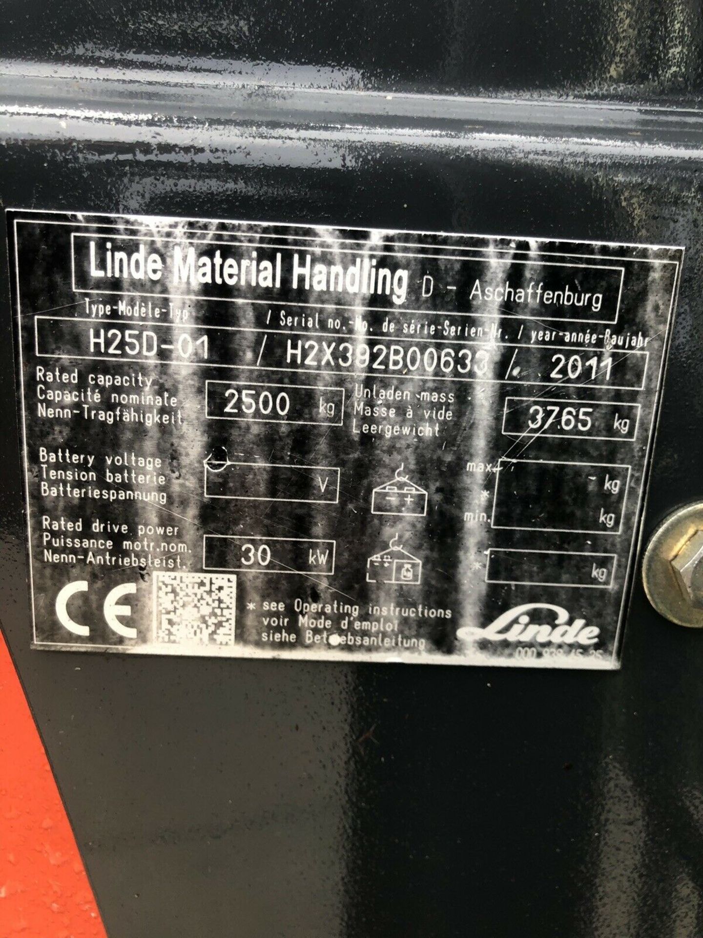 Linde H25d diesel Forklft - Image 3 of 6