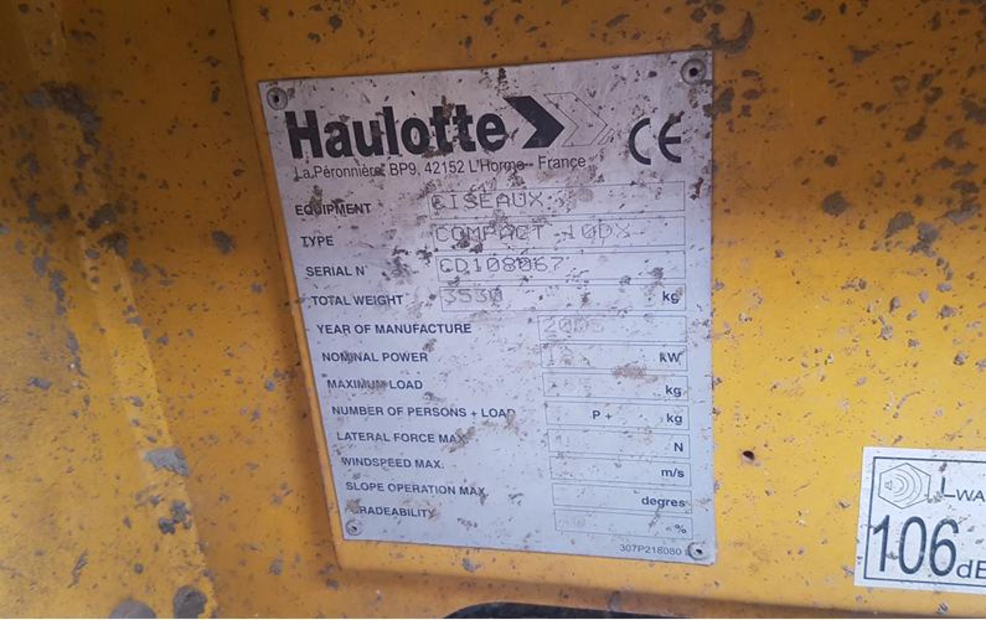 Haulotte 10DX Scissor Lift Access Platform - Image 4 of 6