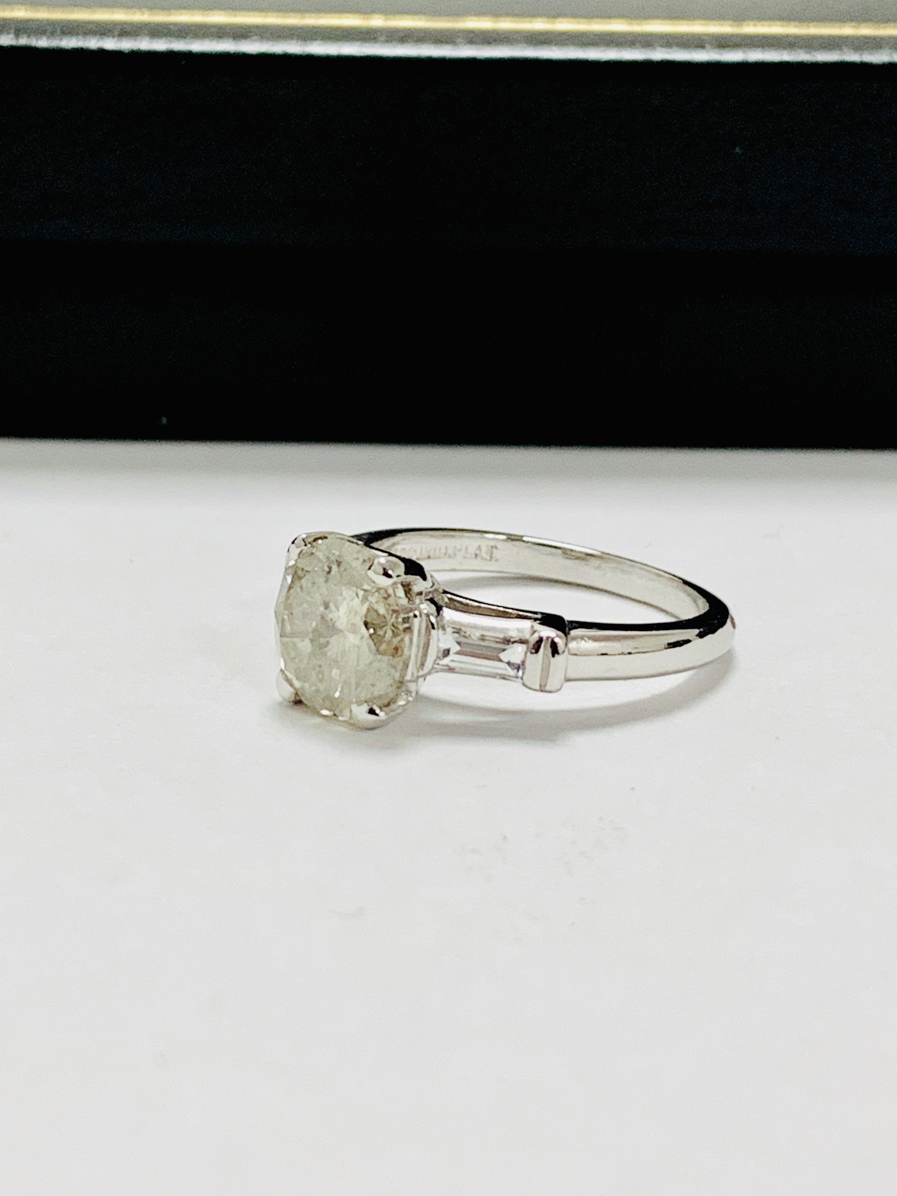 platinum diamond ring featuring - Image 2 of 12